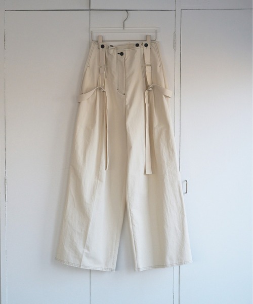 anuke(アンヌーク)の「Suspenders Wide Pants(その他パンツ・レディース・アイボリー/ブラック・36inch/38inch)」の19枚目の写真