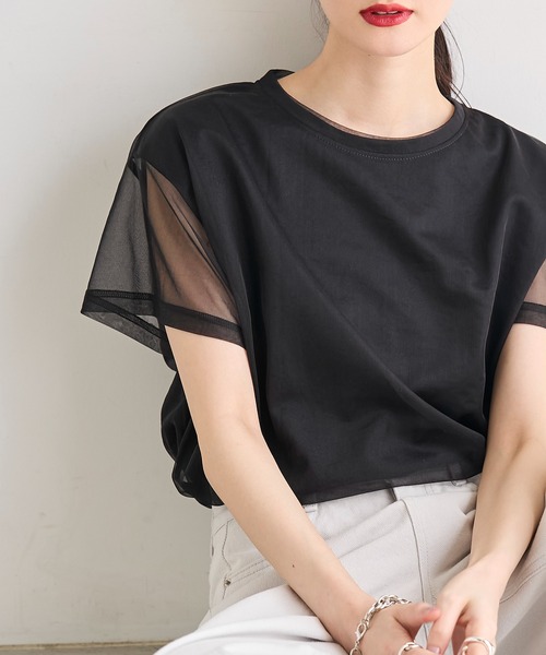 meilmada(メイルマダ)の「2点SET チュールレイヤードTシャツ(Tシャツ/カットソー・レディース・ホワイト/ブラック・FREE)」の15枚目の写真