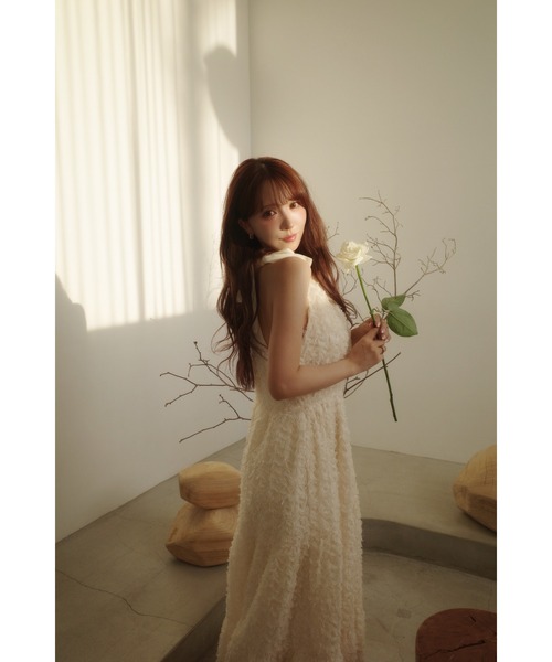 MISTREASS（ミストレアス）の「SHAGGY JACUARD LONG DRESS（ワンピース・レディース・ブラック/アイボリー・FREE）」の10枚目の写真