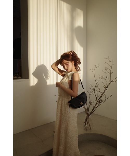 MISTREASS（ミストレアス）の「SHAGGY JACUARD LONG DRESS（ワンピース・レディース・ブラック/アイボリー・FREE）」の8枚目の写真