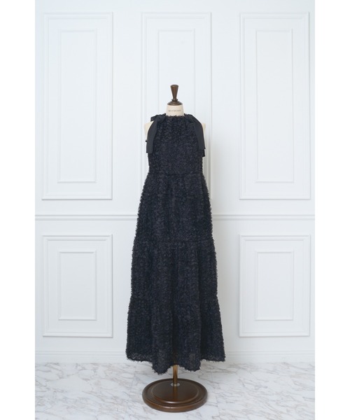 MISTREASS（ミストレアス）の「SHAGGY JACUARD LONG DRESS（ワンピース・レディース・ブラック/アイボリー・FREE）」の16枚目の写真