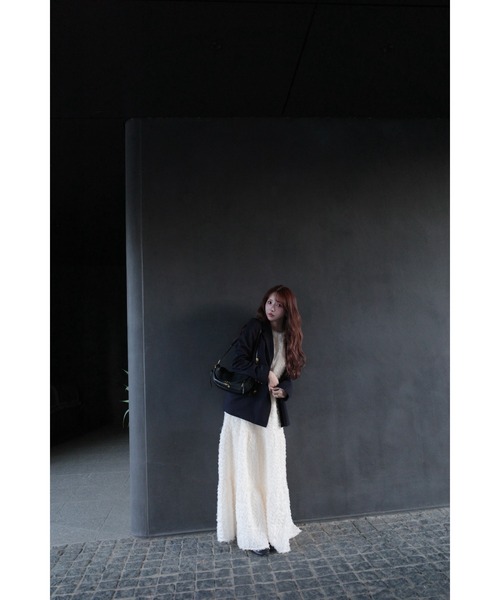 MISTREASS（ミストレアス）の「SHAGGY JACUARD LONG DRESS（ワンピース・レディース・ブラック/アイボリー・FREE）」の12枚目の写真
