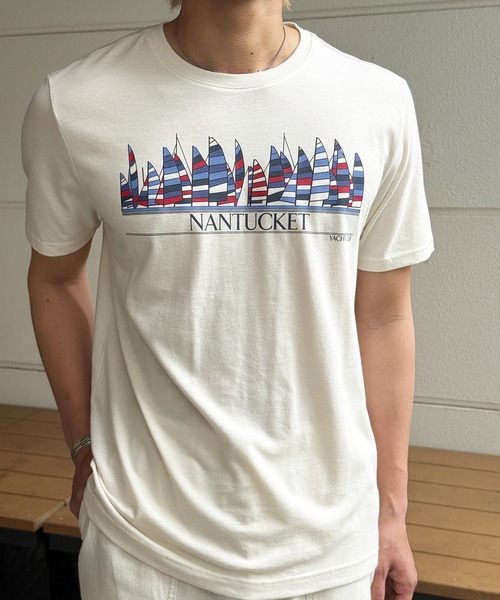 BANANA REPUBLIC FACTORY STORE(バナナリパブリック ファクトリーストア)の「BANANA REPUBLIC FACTORY STORE グラフィック Tシャツ(Tシャツ/カットソー・メンズ・アイボリー/ブルー・XL/L/M/S)」の1枚目の写真