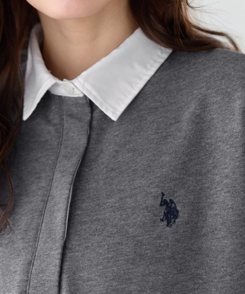 Pierrot（ピエロ）の「U.S. POLO ASSN. ライトスウェットポロTシャツ（ポロシャツ・レディース・ネイビー/チャコール/グレー系その他・L/M）」の22枚目の写真