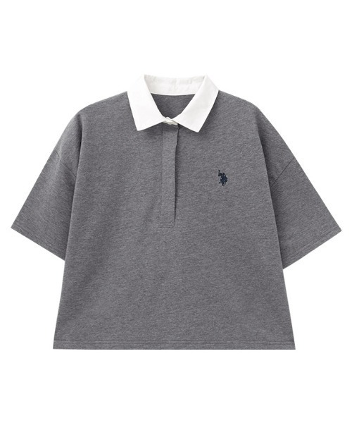 Pierrot（ピエロ）の「U.S. POLO ASSN. ライトスウェットポロTシャツ（ポロシャツ・レディース・ネイビー/チャコール/グレー系その他・L/M）」の11枚目の写真