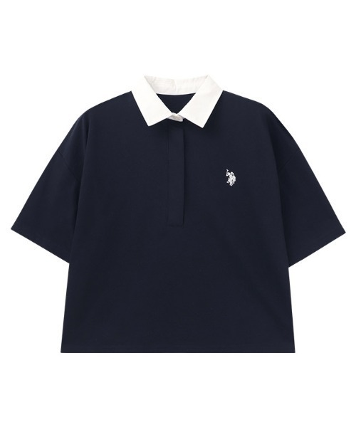 Pierrot（ピエロ）の「U.S. POLO ASSN. ライトスウェットポロTシャツ（ポロシャツ・レディース・ネイビー/チャコール/グレー系その他・L/M）」の13枚目の写真