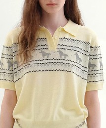 ACNE - Fano Studios chuclla ポロシャツ　シャツ chuclla｜チュクラのポロシャツ（イエロー/黄色系・その他総柄）通販