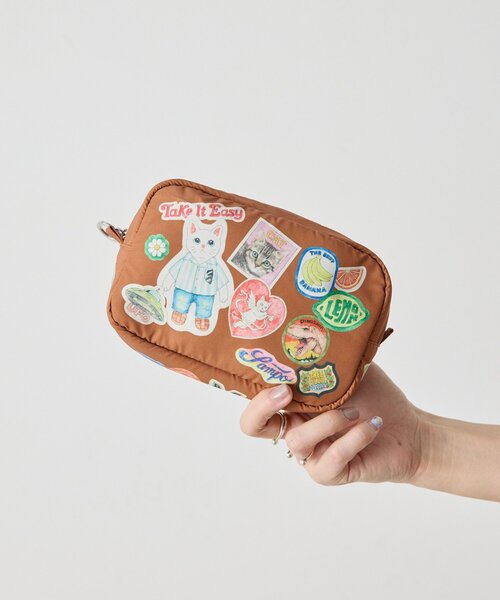 ear PAPILLONNER(イアパピヨネ)の「《撥水》sampo×earコラボポーチ(ポーチ・レディース・キャメル・FREE)」の2枚目の写真