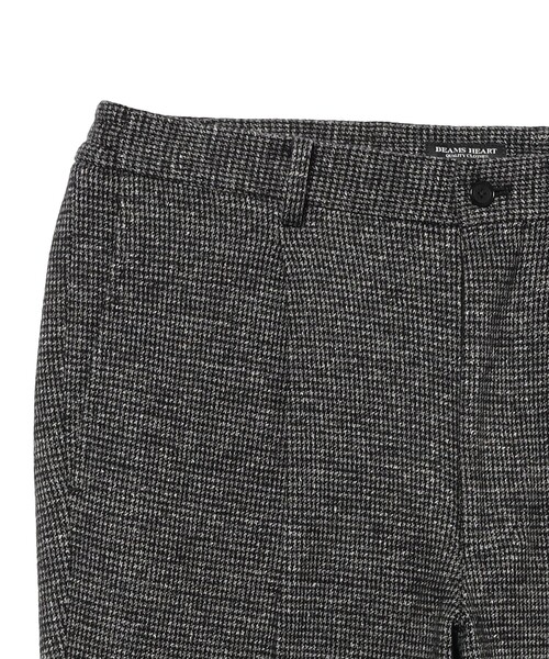 BEAMS HEART(ビームスハート)の「千鳥柄 ジャージ 1プリーツ テーパードパンツ(セットアップ対応・ストレッチ)(スラックス・メンズ・ダークブラウン/ブルー/グレー・X-LARGE/LARGE/MEDIUM/SMALL)」の9枚目の写真