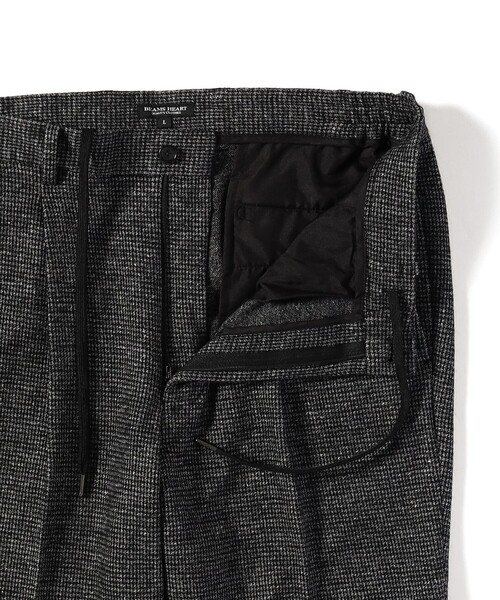 BEAMS HEART(ビームスハート)の「千鳥柄 ジャージ 1プリーツ テーパードパンツ(セットアップ対応・ストレッチ)(スラックス・メンズ・ダークブラウン/ブルー/グレー・X-LARGE/LARGE/MEDIUM/SMALL)」の14枚目の写真