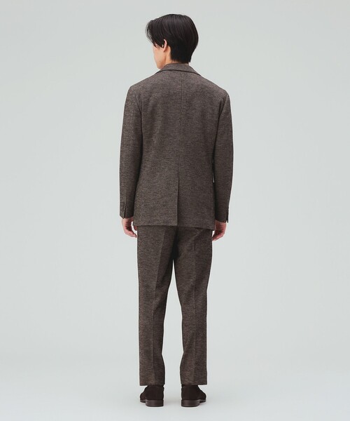 BEAMS HEART(ビームスハート)の「千鳥柄 ジャージ 1プリーツ テーパードパンツ(セットアップ対応・ストレッチ)(スラックス・メンズ・ダークブラウン/ブルー/グレー・X-LARGE/LARGE/MEDIUM/SMALL)」の17枚目の写真