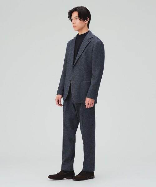 BEAMS HEART(ビームスハート)の「千鳥柄 ジャージ 1プリーツ テーパードパンツ(セットアップ対応・ストレッチ)(スラックス・メンズ・ダークブラウン/ブルー/グレー・X-LARGE/LARGE/MEDIUM/SMALL)」の20枚目の写真