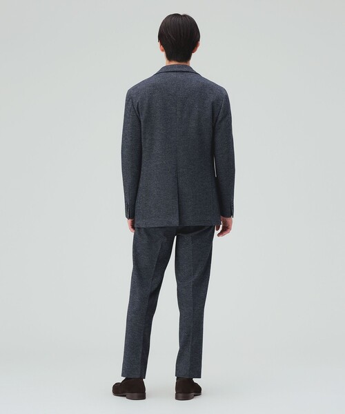 BEAMS HEART(ビームスハート)の「千鳥柄 ジャージ 1プリーツ テーパードパンツ(セットアップ対応・ストレッチ)(スラックス・メンズ・ダークブラウン/ブルー/グレー・X-LARGE/LARGE/MEDIUM/SMALL)」の21枚目の写真