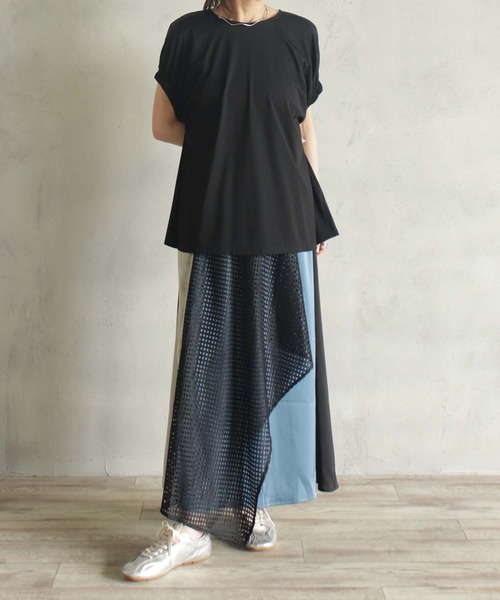 BITTOKO（ビットコ）の「ゴムフレンチスリーブプルオーバー（Tシャツ/カットソー・レディース・ホワイト/ブラウン/ブラック/ブルー・FREE）」の17枚目の写真