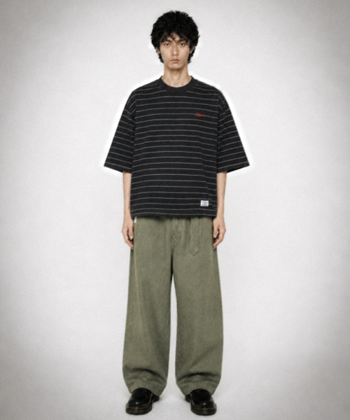 STIGMA(スティグマ)の「WASHED BELT CURVED PANTS KHAKI(その他パンツ・メンズ・その他・MEDIUM/LARGE/X-LARGE)」の2枚目の写真