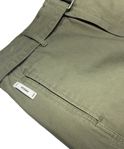 STIGMA(スティグマ)の「WASHED BELT CURVED PANTS KHAKI(その他パンツ・メンズ・その他・MEDIUM/LARGE/X-LARGE)」の4枚目の写真