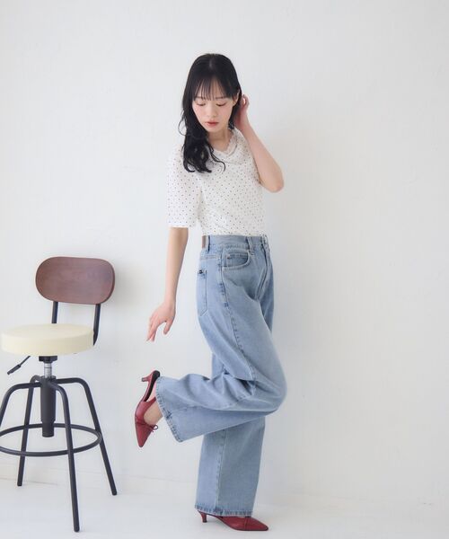 RETRO GIRL(レトロガール)の「レースドッキングドレープCT(Tシャツ/カットソー・レディース・ホワイト系その他/ライトグレー/ピンク・FREE)」の20枚目の写真