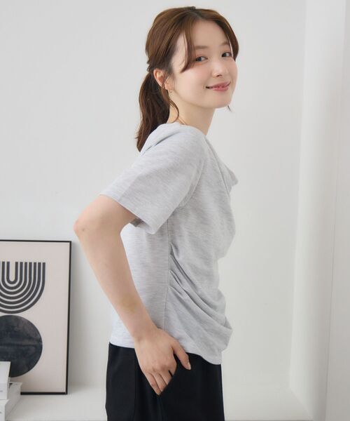 RETRO GIRL(レトロガール)の「レースドッキングドレープCT(Tシャツ/カットソー・レディース・ホワイト系その他/ライトグレー/ピンク・FREE)」の7枚目の写真