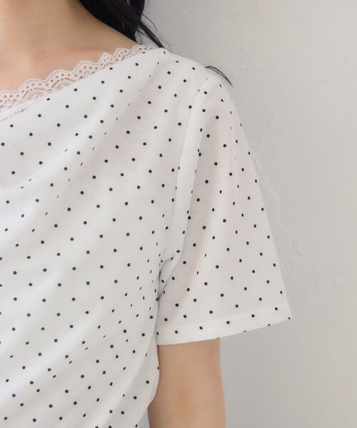 RETRO GIRL(レトロガール)の「レースドッキングドレープCT(Tシャツ/カットソー・レディース・ホワイト系その他/ライトグレー/ピンク・FREE)」の13枚目の写真