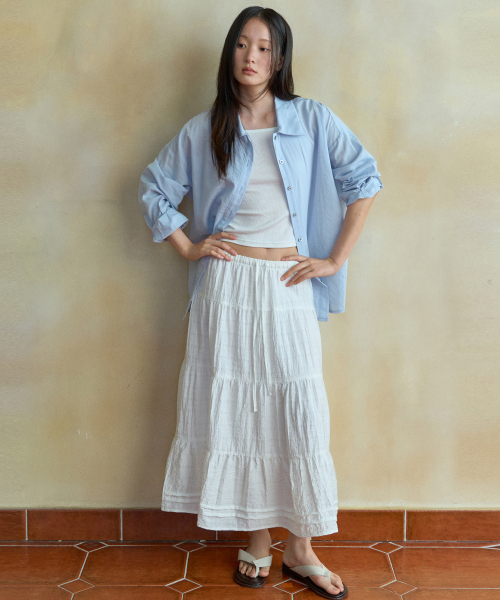 WEDNESDAYOASISFORWOMEN（ウェンズデー オアシス フォー ウーマン）の「デイライトストライプシャツ_SKY BLUE(WB6SH08)（シャツ/ブラウス・レディース・スカイブルー・FREE）」の2枚目の写真