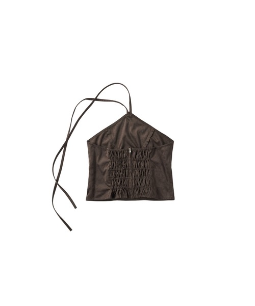 Knuth Marf(クヌースマーフ)の「suede bustier top(その他トップス・レディース・キャメル/ダークグレー・FREE)」の4枚目の写真