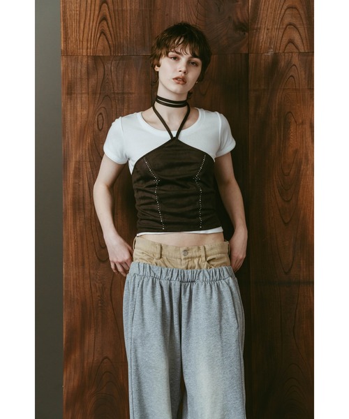 Knuth Marf(クヌースマーフ)の「suede bustier top(その他トップス・レディース・キャメル/ダークグレー・FREE)」の5枚目の写真