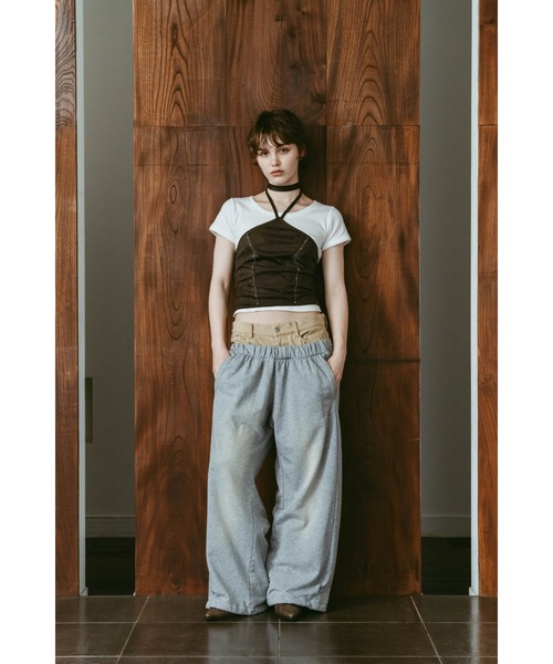 Knuth Marf(クヌースマーフ)の「suede bustier top(その他トップス・レディース・キャメル/ダークグレー・FREE)」の6枚目の写真