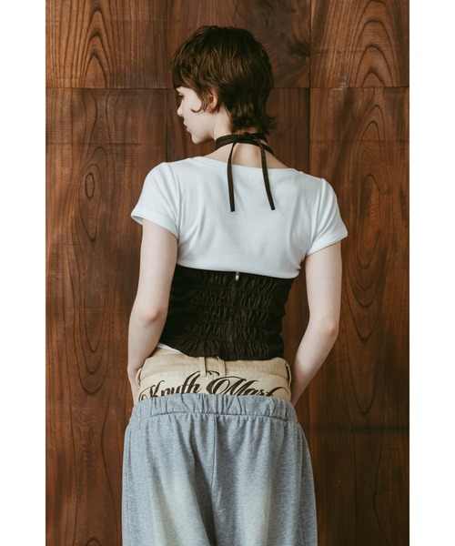Knuth Marf(クヌースマーフ)の「suede bustier top(その他トップス・レディース・キャメル/ダークグレー・FREE)」の7枚目の写真