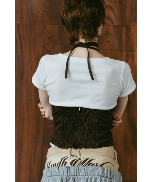 Knuth Marf(クヌースマーフ)の「suede bustier top(その他トップス・レディース・キャメル/ダークグレー・FREE)」の8枚目の写真