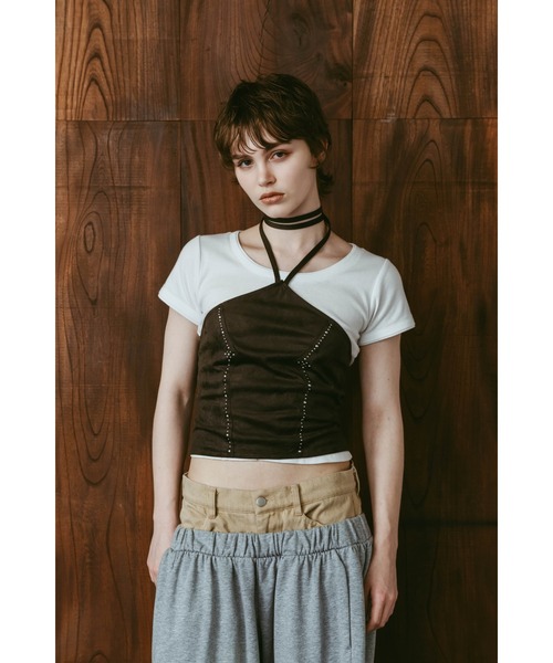 Knuth Marf(クヌースマーフ)の「suede bustier top(その他トップス・レディース・キャメル/ダークグレー・FREE)」の9枚目の写真