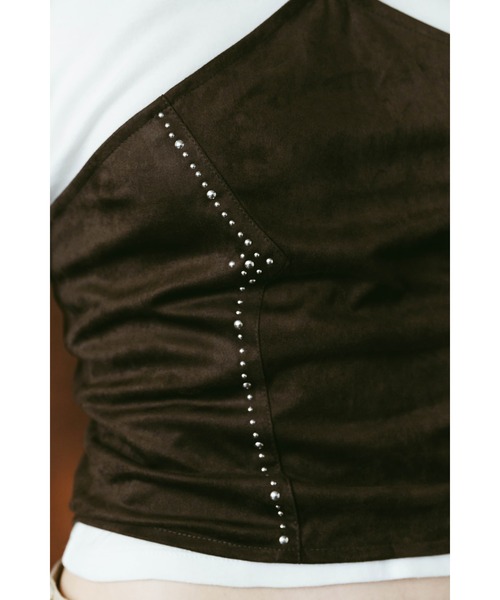 Knuth Marf(クヌースマーフ)の「suede bustier top(その他トップス・レディース・キャメル/ダークグレー・FREE)」の11枚目の写真