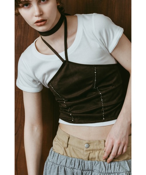 Knuth Marf(クヌースマーフ)の「suede bustier top(その他トップス・レディース・キャメル/ダークグレー・FREE)」の13枚目の写真