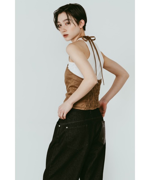 Knuth Marf(クヌースマーフ)の「suede bustier top(その他トップス・レディース・キャメル/ダークグレー・FREE)」の17枚目の写真