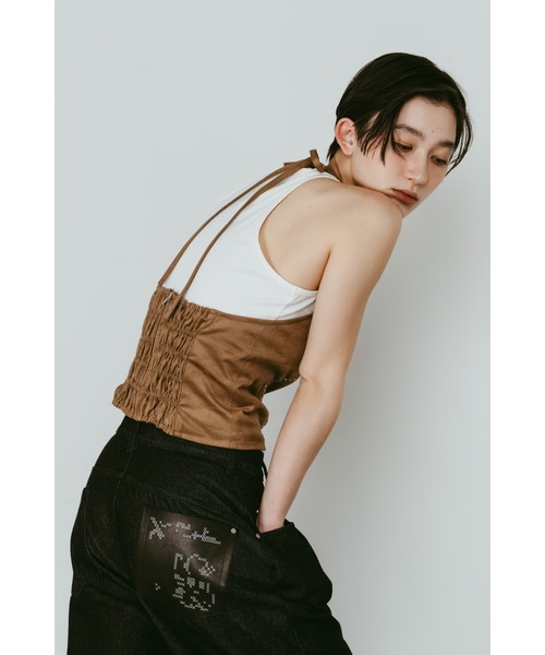 Knuth Marf(クヌースマーフ)の「suede bustier top(その他トップス・レディース・キャメル/ダークグレー・FREE)」の18枚目の写真