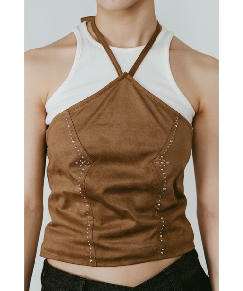 Knuth Marf(クヌースマーフ)の「suede bustier top(その他トップス・レディース・キャメル/ダークグレー・FREE)」の22枚目の写真