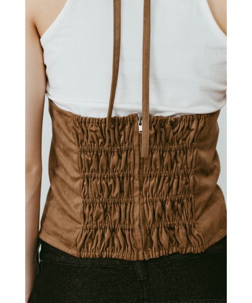 Knuth Marf(クヌースマーフ)の「suede bustier top(その他トップス・レディース・キャメル/ダークグレー・FREE)」の18枚目の写真
