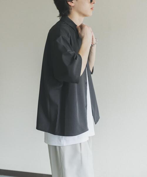 SENSE OF PLACE by URBAN RESEARCH(センスオブプレイスバイアーバンリサーチ)の「『イージーケア/速乾』リネンライクボクシーシャツ(シャツ/ブラウス・メンズ・アイボリー/ブラック/ブルー・MEDIUM/LARGE)」の18枚目の写真