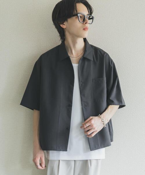 SENSE OF PLACE by URBAN RESEARCH(センスオブプレイスバイアーバンリサーチ)の「『イージーケア/速乾』リネンライクボクシーシャツ(シャツ/ブラウス・メンズ・アイボリー/ブラック/ブルー・MEDIUM/LARGE)」の20枚目の写真