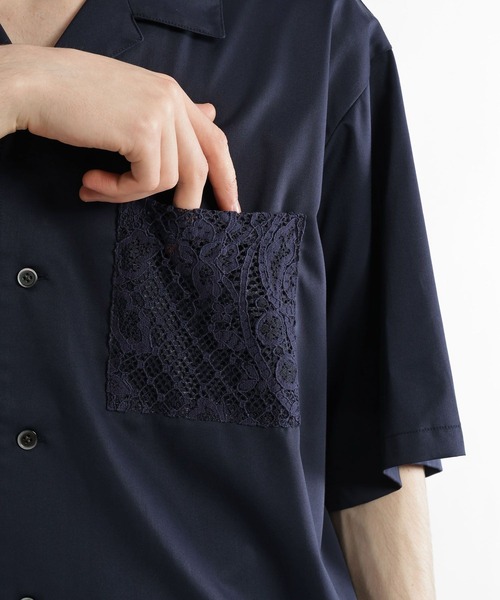 HARE(ハレ)の「フラワーレースキリカエシャツ(HARE)(シャツ/ブラウス・メンズ・ブルー/ブラック/ホワイト・FREE)」の22枚目の写真