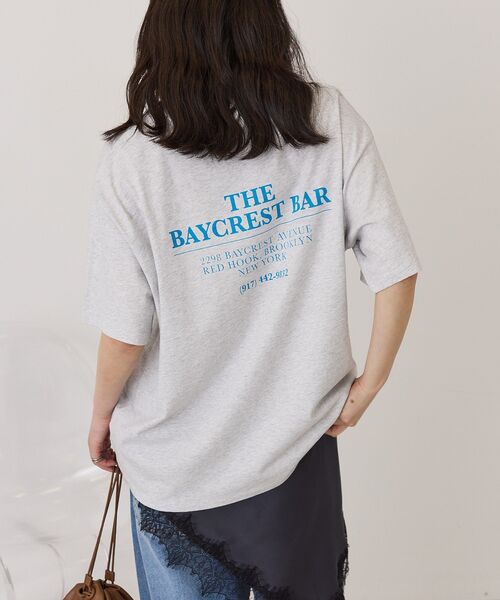 AMERICAN HOLIC（アメリカンホリック）の「BARロゴプリントTシャツ（Tシャツ/カットソー・レディース・オフホワイト/グレー系その他/ブラック/オレンジ・FREE）」の4枚目の写真