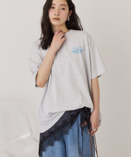 AMERICAN HOLIC（アメリカンホリック）の「BARロゴプリントTシャツ（Tシャツ/カットソー・レディース・オフホワイト/グレー系その他/ブラック/オレンジ・FREE）」の14枚目の写真