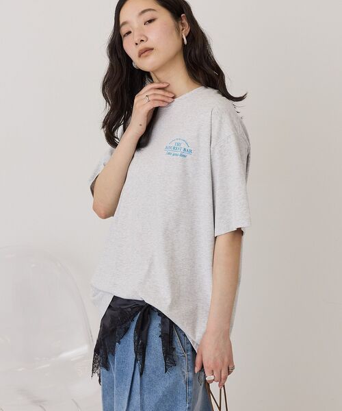AMERICAN HOLIC（アメリカンホリック）の「BARロゴプリントTシャツ（Tシャツ/カットソー・レディース・オフホワイト/グレー系その他/ブラック/オレンジ・FREE）」の15枚目の写真
