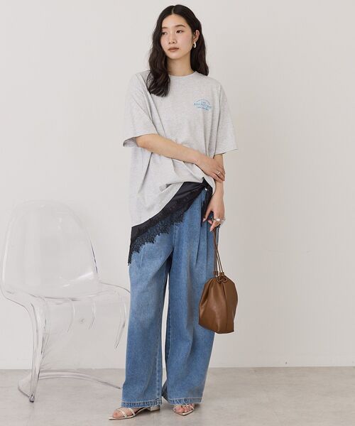 AMERICAN HOLIC（アメリカンホリック）の「BARロゴプリントTシャツ（Tシャツ/カットソー・レディース・オフホワイト/グレー系その他/ブラック/オレンジ・FREE）」の19枚目の写真