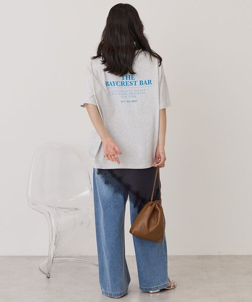 AMERICAN HOLIC（アメリカンホリック）の「BARロゴプリントTシャツ（Tシャツ/カットソー・レディース・オフホワイト/グレー系その他/ブラック/オレンジ・FREE）」の21枚目の写真