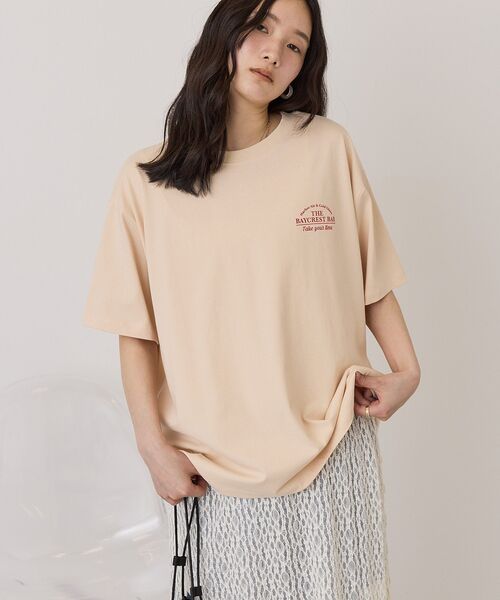 AMERICAN HOLIC（アメリカンホリック）の「BARロゴプリントTシャツ（Tシャツ/カットソー・レディース・オフホワイト/グレー系その他/ブラック/オレンジ・FREE）」の22枚目の写真
