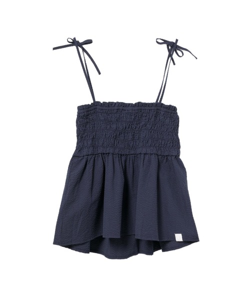 A BATHING APE（アベイシングエイプ）の「HEART BADGE WOVEN CAMI TOP #3（その他トップス・レディース・ネイビー/ホワイト・SMALL/X-SMALL）」の4枚目の写真