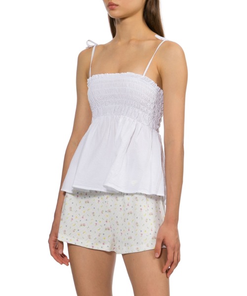 A BATHING APE（アベイシングエイプ）の「HEART BADGE WOVEN CAMI TOP #3（その他トップス・レディース・ネイビー/ホワイト・SMALL/X-SMALL）」の5枚目の写真