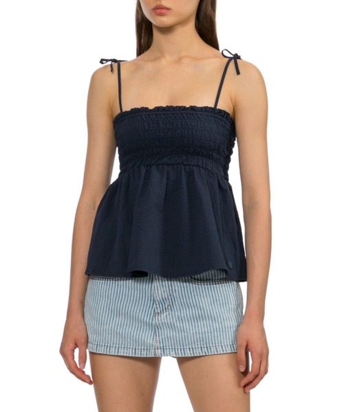 A BATHING APE（アベイシングエイプ）の「HEART BADGE WOVEN CAMI TOP #3（その他トップス・レディース・ネイビー/ホワイト・SMALL/X-SMALL）」の6枚目の写真