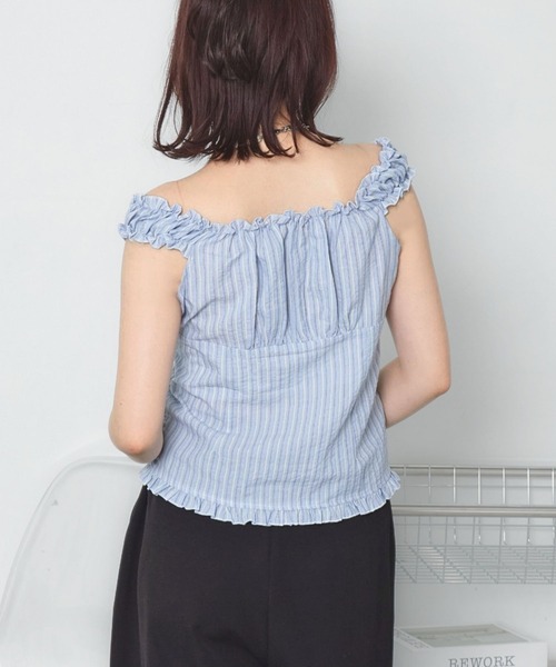 mul.(ムル)の「オフショルフロントカットソー(Tシャツ/カットソー・レディース・サックスブルー/ピンク・FREE)」の10枚目の写真