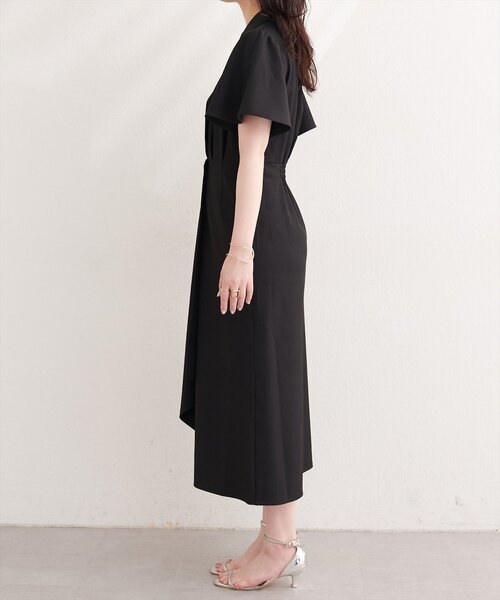 natural couture（ナチュラルクチュール）の「フレアスリーブテーラーワンピース（ワンピース・レディース・ライトベージュ/グレー/オフホワイト/サックスブルー/ネイビー/ブラック・FREE）」の20枚目の写真